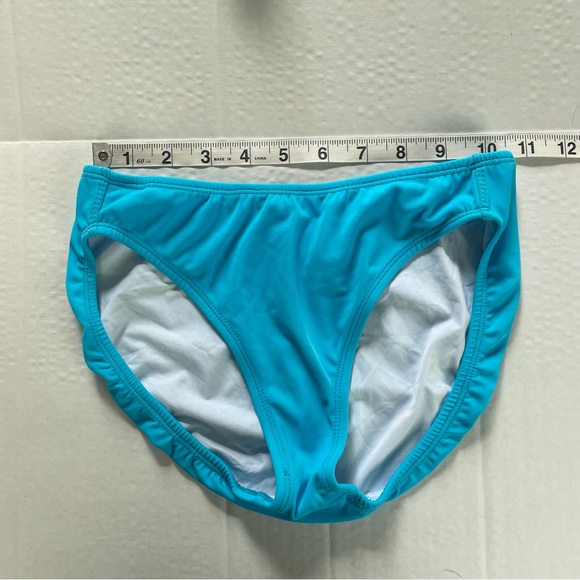 Tara Grinna blue 2-pc tankini and bottom swimsuit adjustable straps Sz 4 32-36 C - Picture 10 of 12